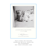 Laurel Medium Luxe Birth Announcement Holiday Card