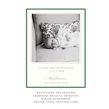 Laurel Medium Luxe Birth Announcement Holiday Card