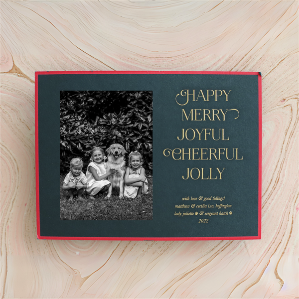 Luna Medium Luxe Holiday Card