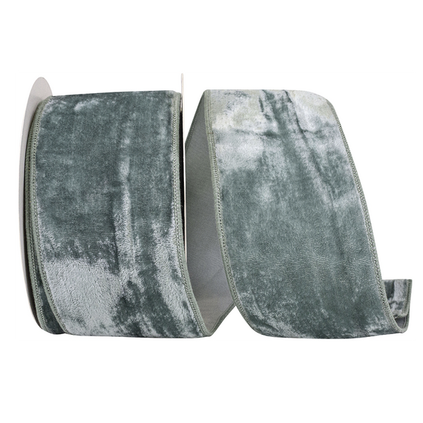 Aqua Wide Luxe Designer Velvet Plush Ribbon