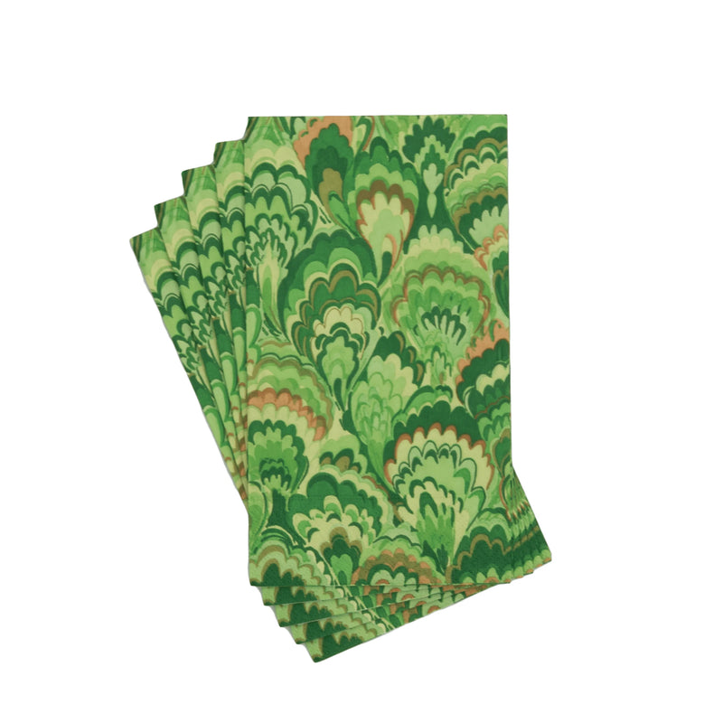 Marbled Ceramica Caspari Green Guest Towel