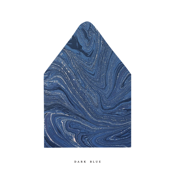 The Dark Blue Marble Luxe Envelope Liner