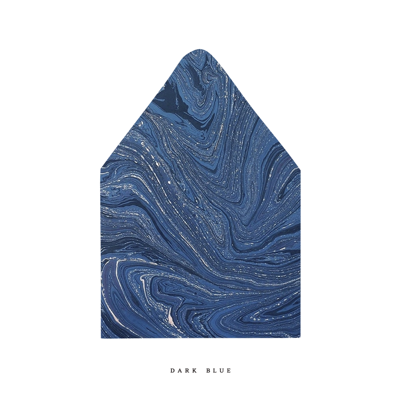 The Dark Blue Marble Luxe Envelope Liner