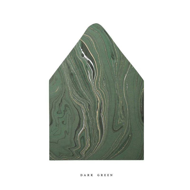 The Dark Green Marble Luxe Envelope Liner