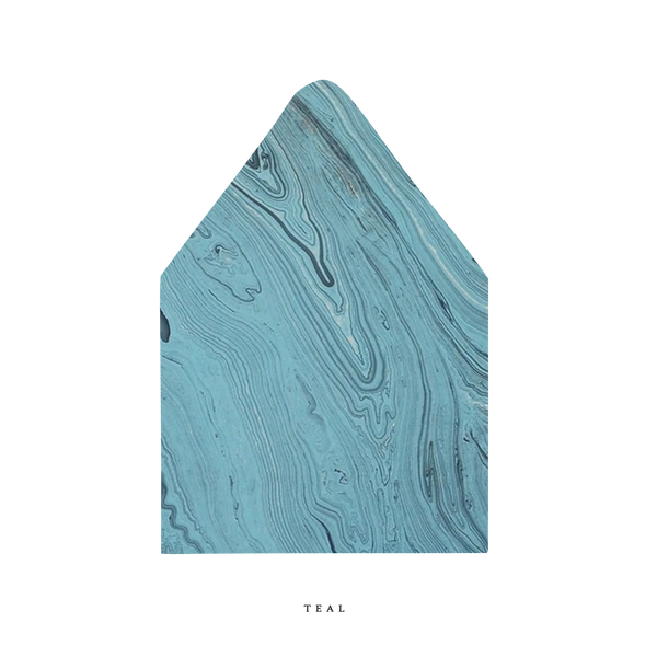The Teal Marble Luxe Envelope Liner