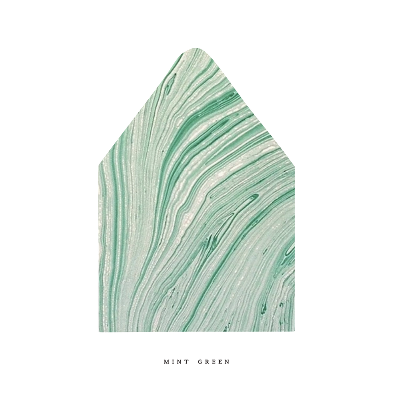 The Mint Green Marble Luxe Envelope Liner