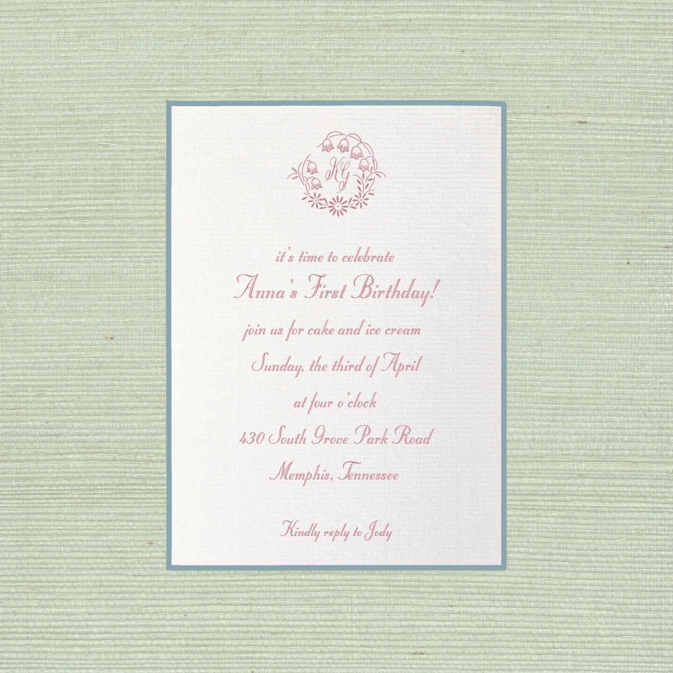 Mayfair Motif Birthday Invitation