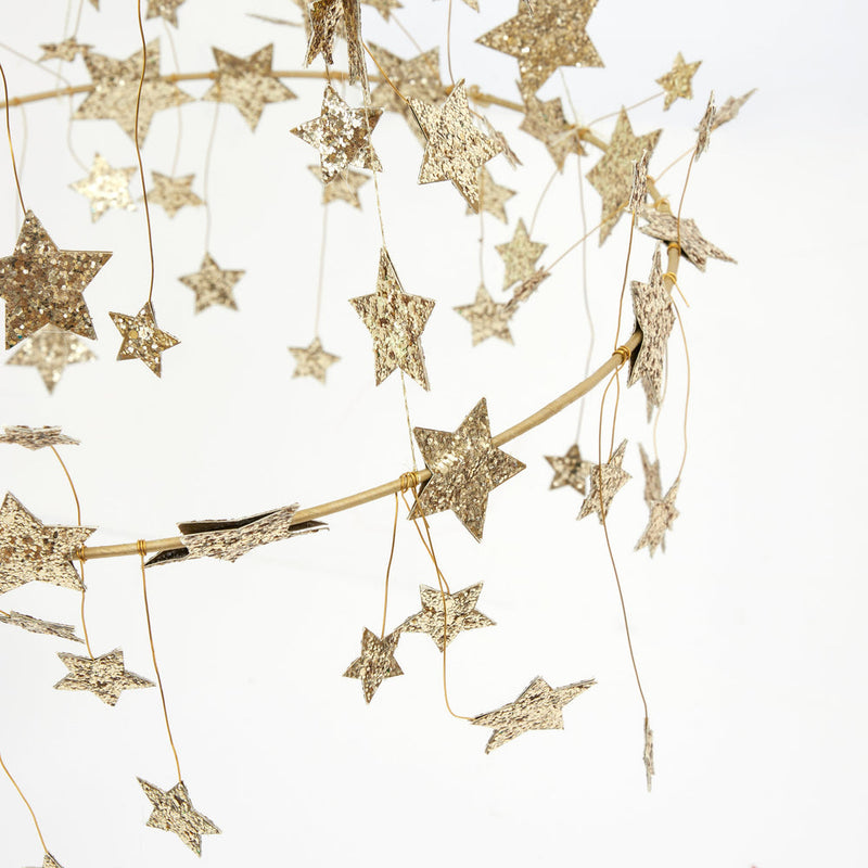 Gold Sparkle Star Chandelier