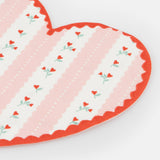 Vintage Rose Heart Valentine Petite Napkins