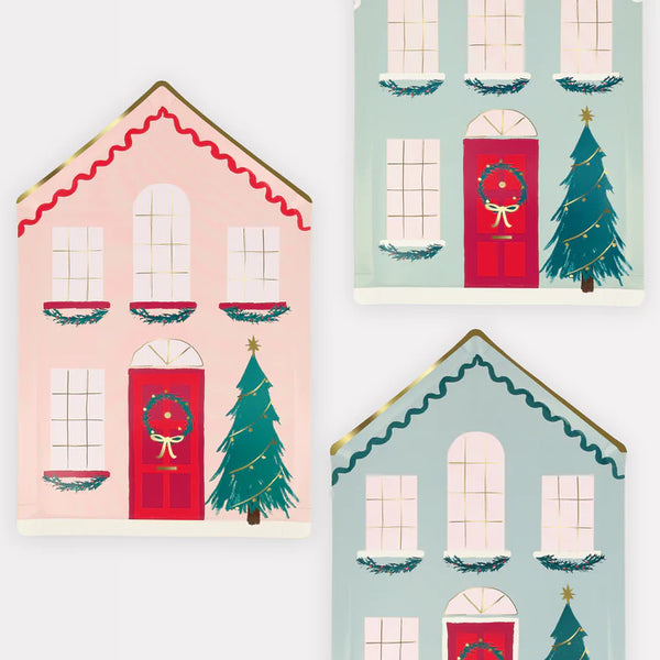 Festive House Dinner Plates