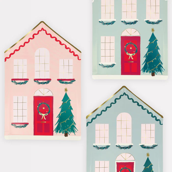 Festive House Dinner Plates