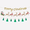 Santa, Sleigh & Reindeer Garland