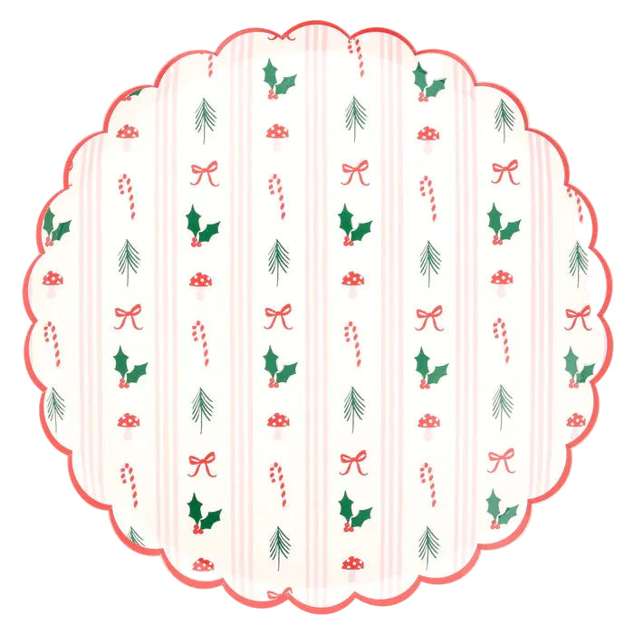 Festive Icon Stripes Dinner Plate