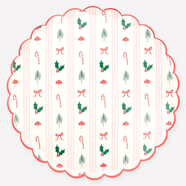 Festive Icon Stripes Dinner Plate