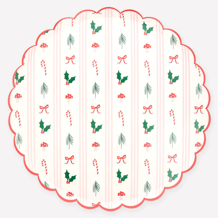 Festive Icon Stripes Dinner Plate