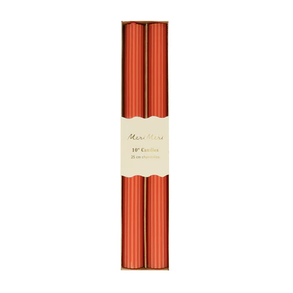 Tomato Red Table Candles