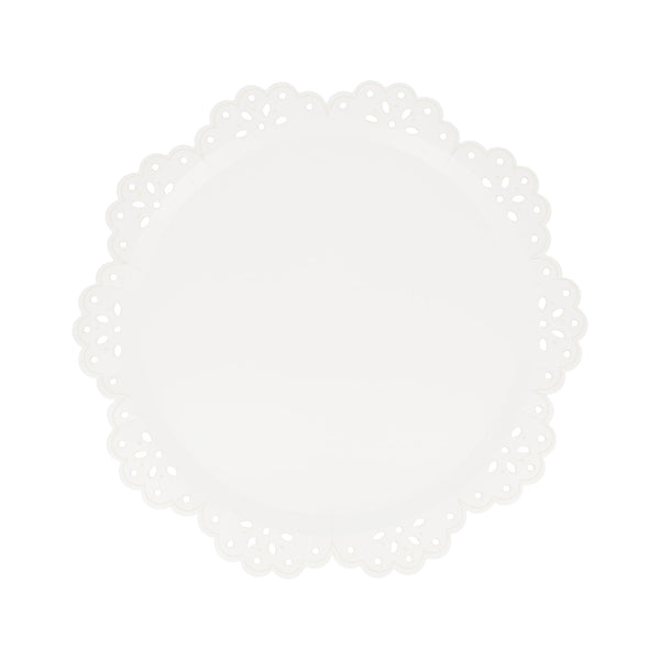 Broderie Anglaise Lace White Paper Side Plates