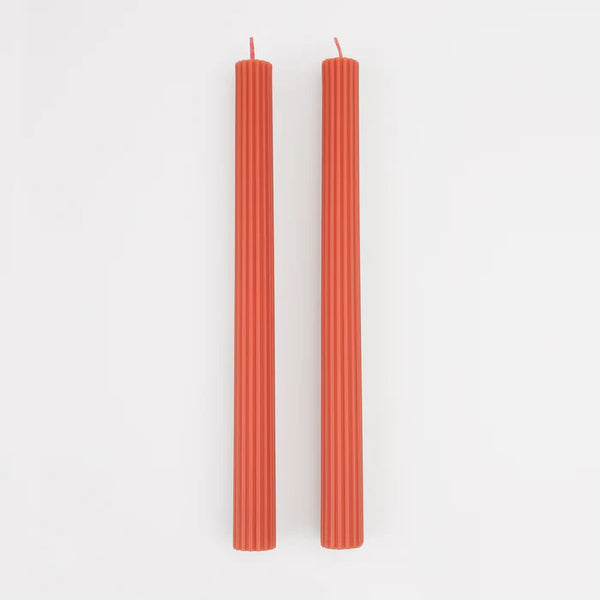 Tomato Red Table Candles