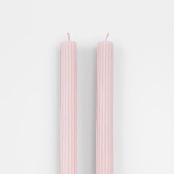 Cotton Candy Pink Table Candles