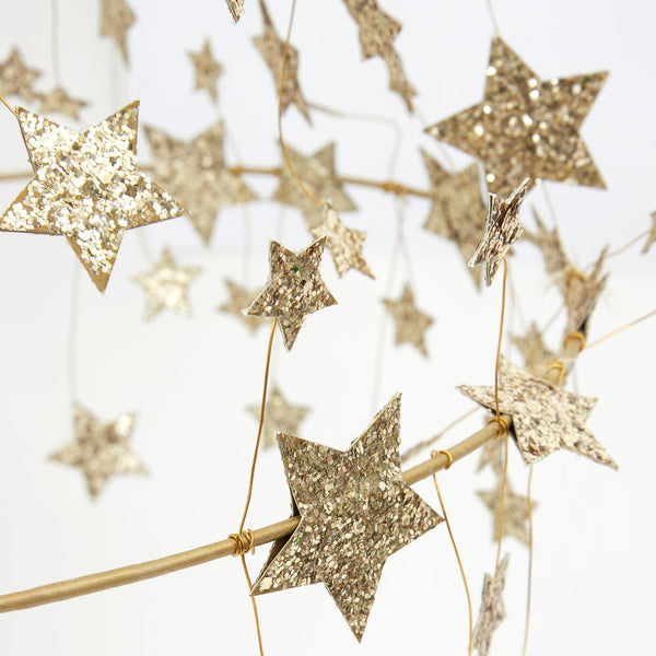 Gold Sparkle Star Chandelier