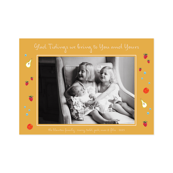 Melba Medium Horizontal Classic Printed Holiday Card