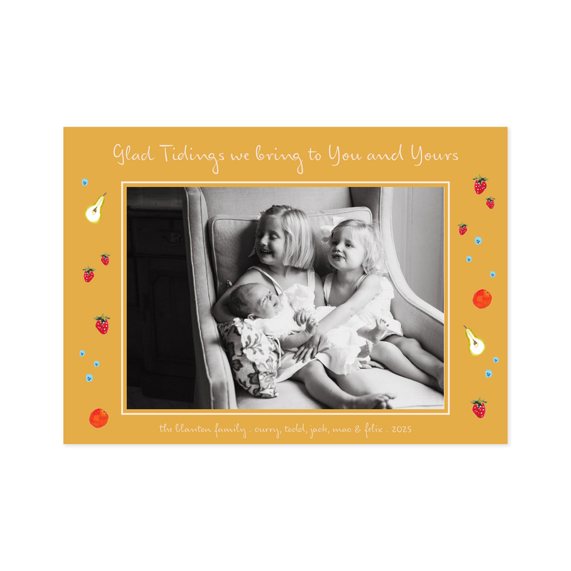 Melba Medium Horizontal Classic Printed Holiday Card