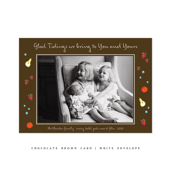 Melba Medium Horizontal Classic Printed Holiday Card