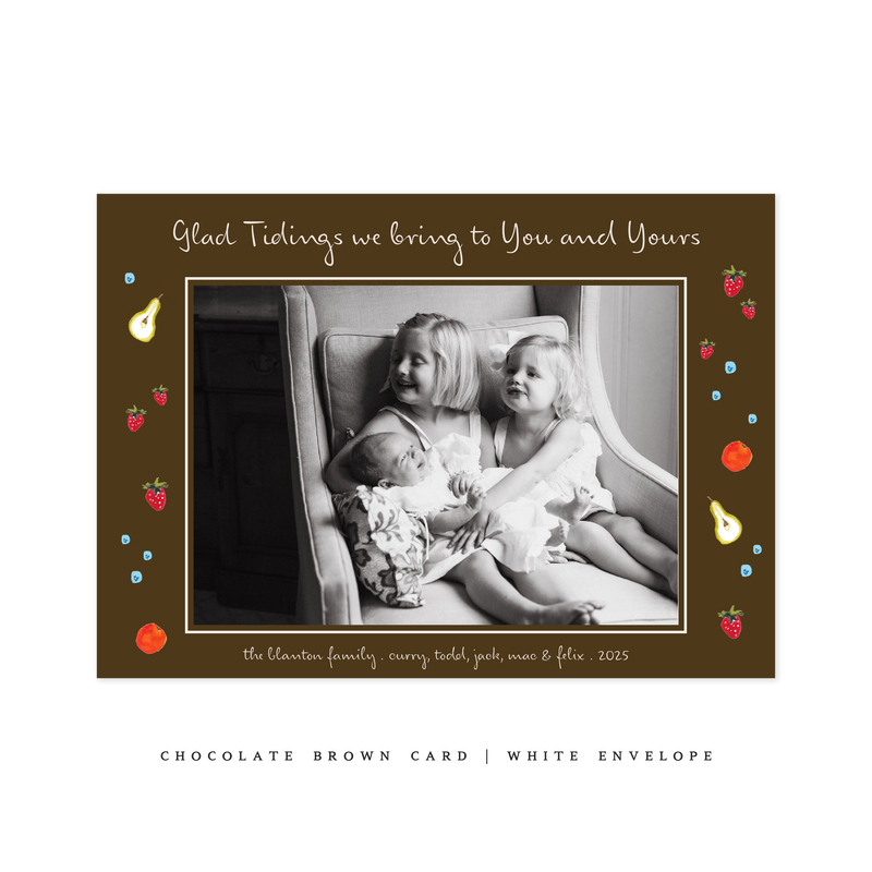 Melba Medium Horizontal Classic Printed Holiday Card