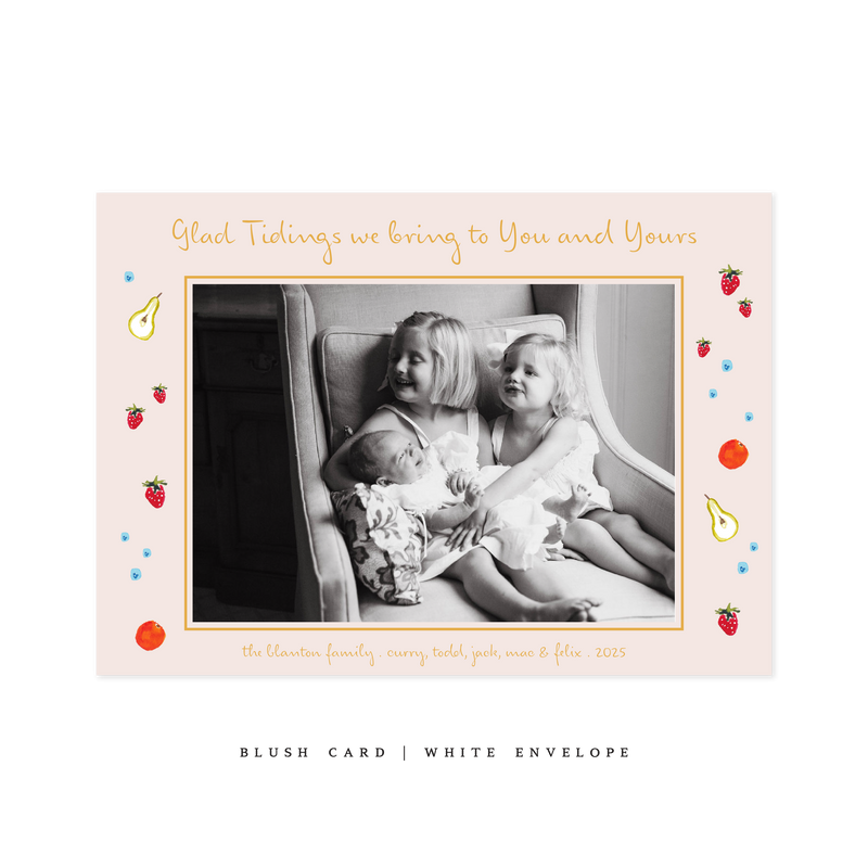 Melba Medium Horizontal Classic Printed Holiday Card