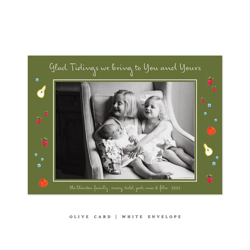 Melba Medium Horizontal Classic Printed Holiday Card