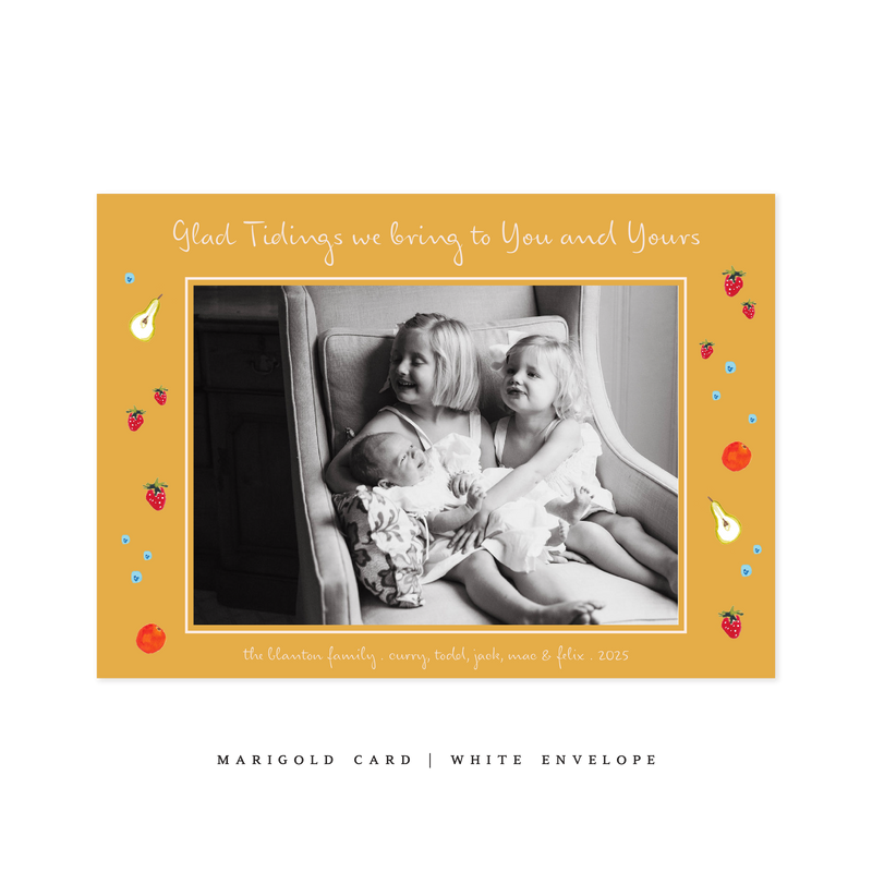 Melba Medium Horizontal Classic Printed Holiday Card