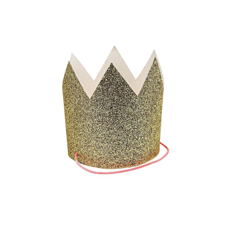 Mini Gold Glitter Crowns