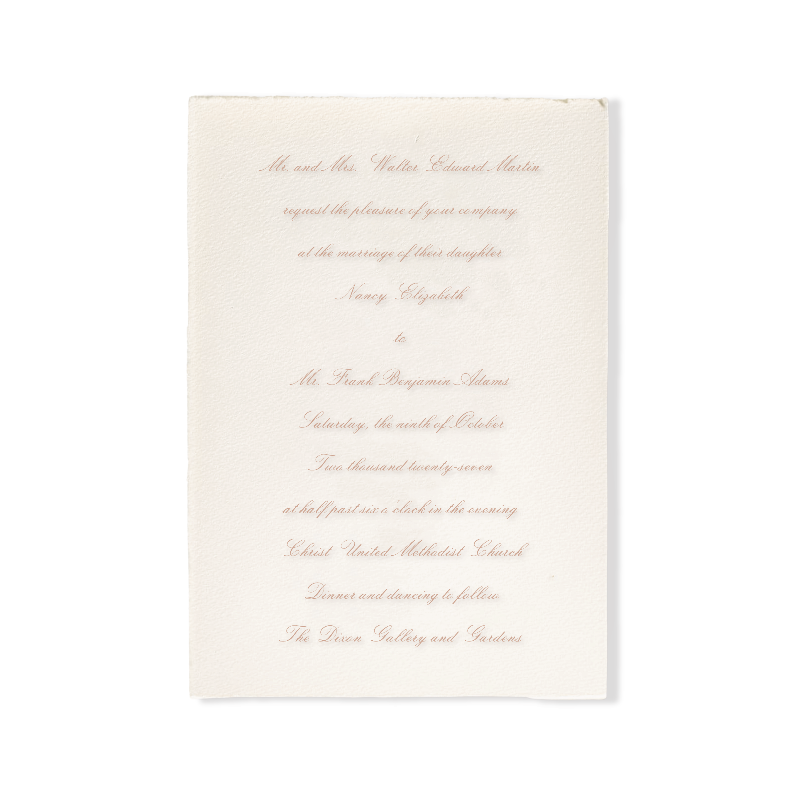 Nancy Deckled Wedding Invitation
