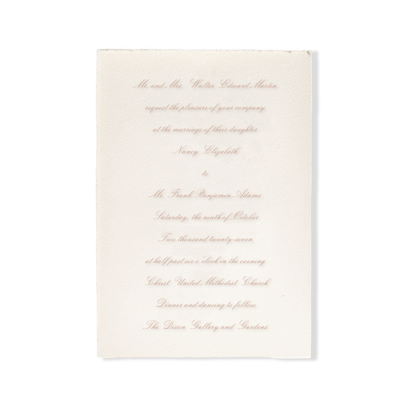 Nancy Deckled Wedding Invitation