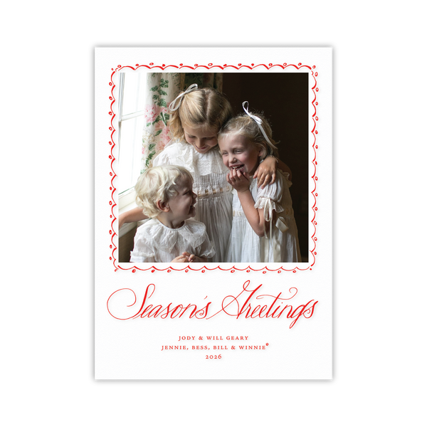 Partridge Engraved Medium Holiday Card
