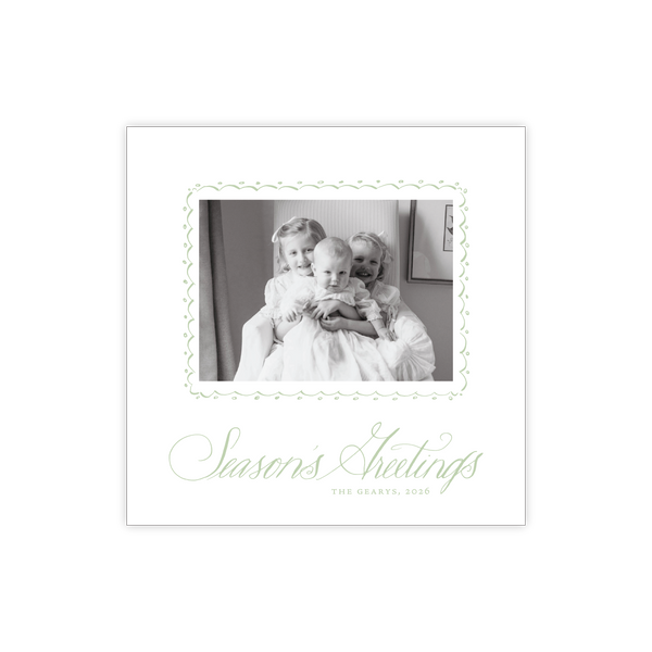 Partridge Letterpress Small Square Holiday Card