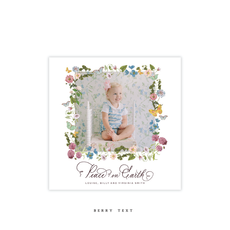 Collier Small Square Classic Printed Holiday Card