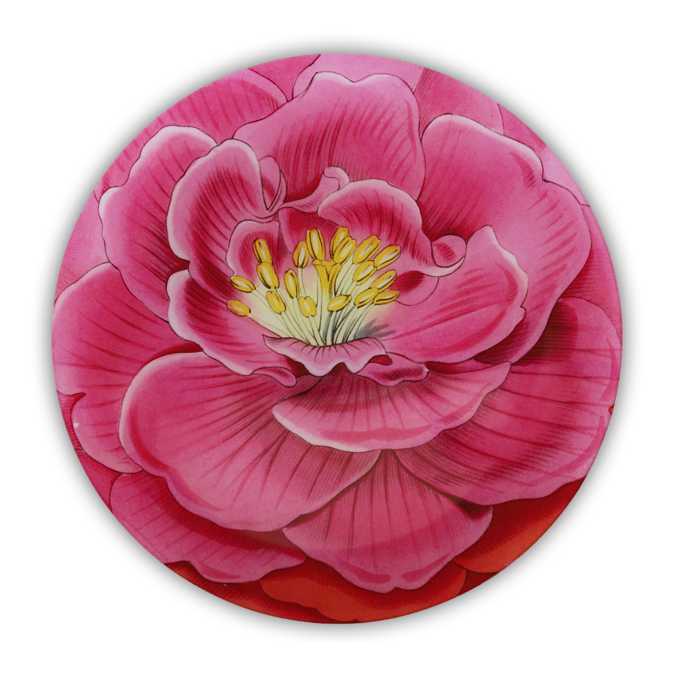 John Derian “Camellia” 16" Round Decoupage Plate
