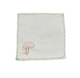 Hibiscus Linens Mushroom Cocktail Napkin
