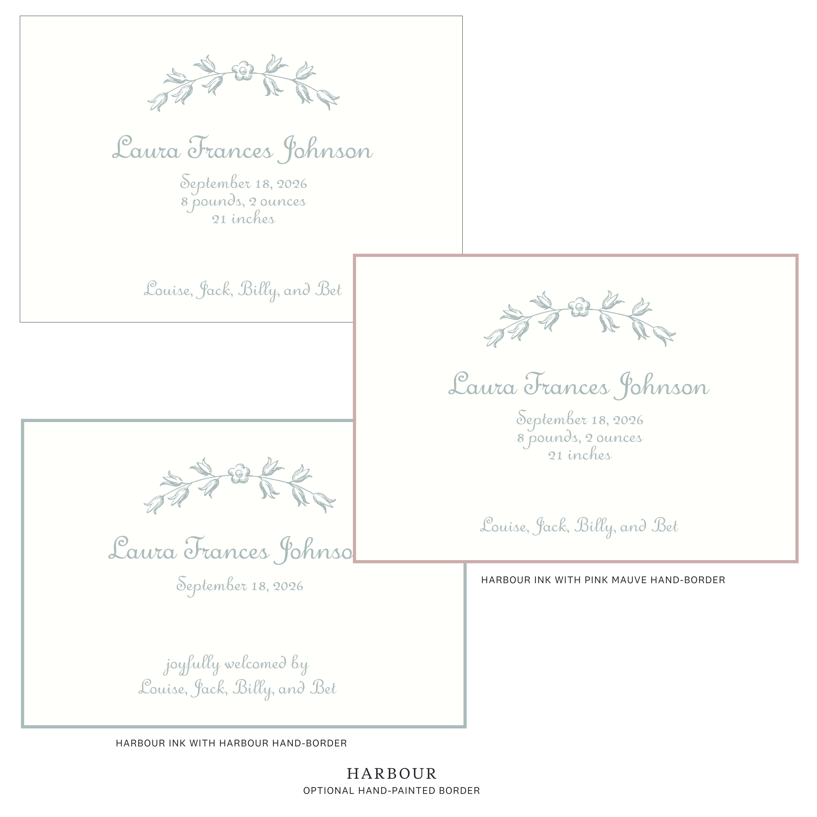 Campbell Motif Birth Announcement