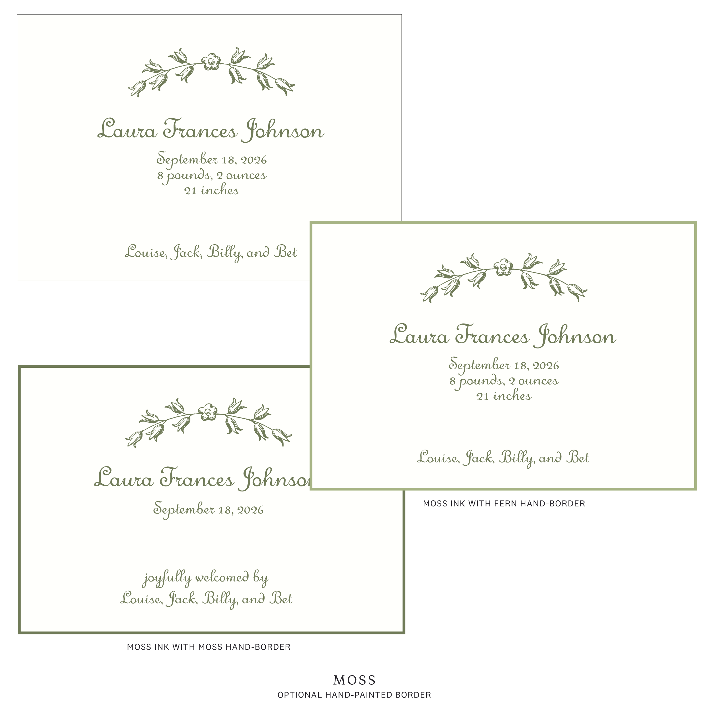 Campbell Motif Birth Announcement