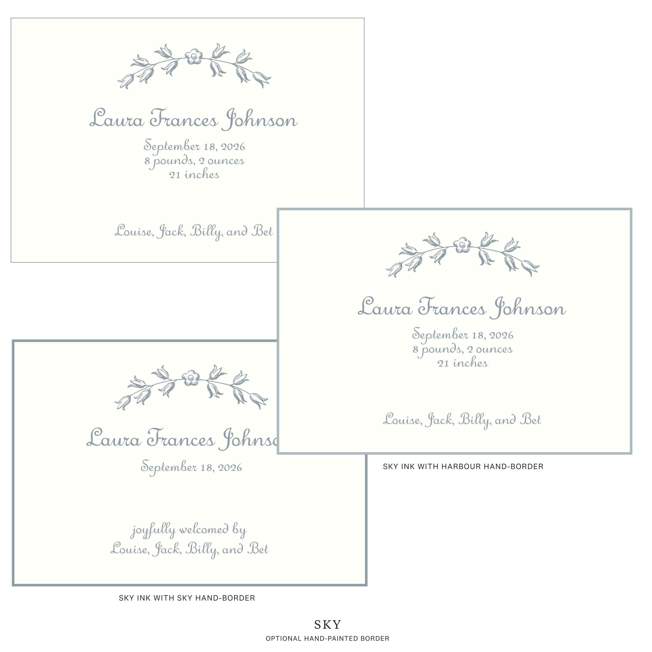 Campbell Motif Birth Announcement
