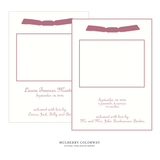Campbell Ribbon Photo Birth Announcement