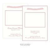 Campbell Ribbon Photo Birth Announcement