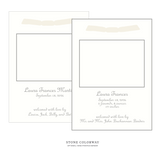 Campbell Ribbon Photo Birth Announcement