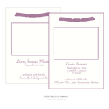Campbell Ribbon Photo Birth Announcement