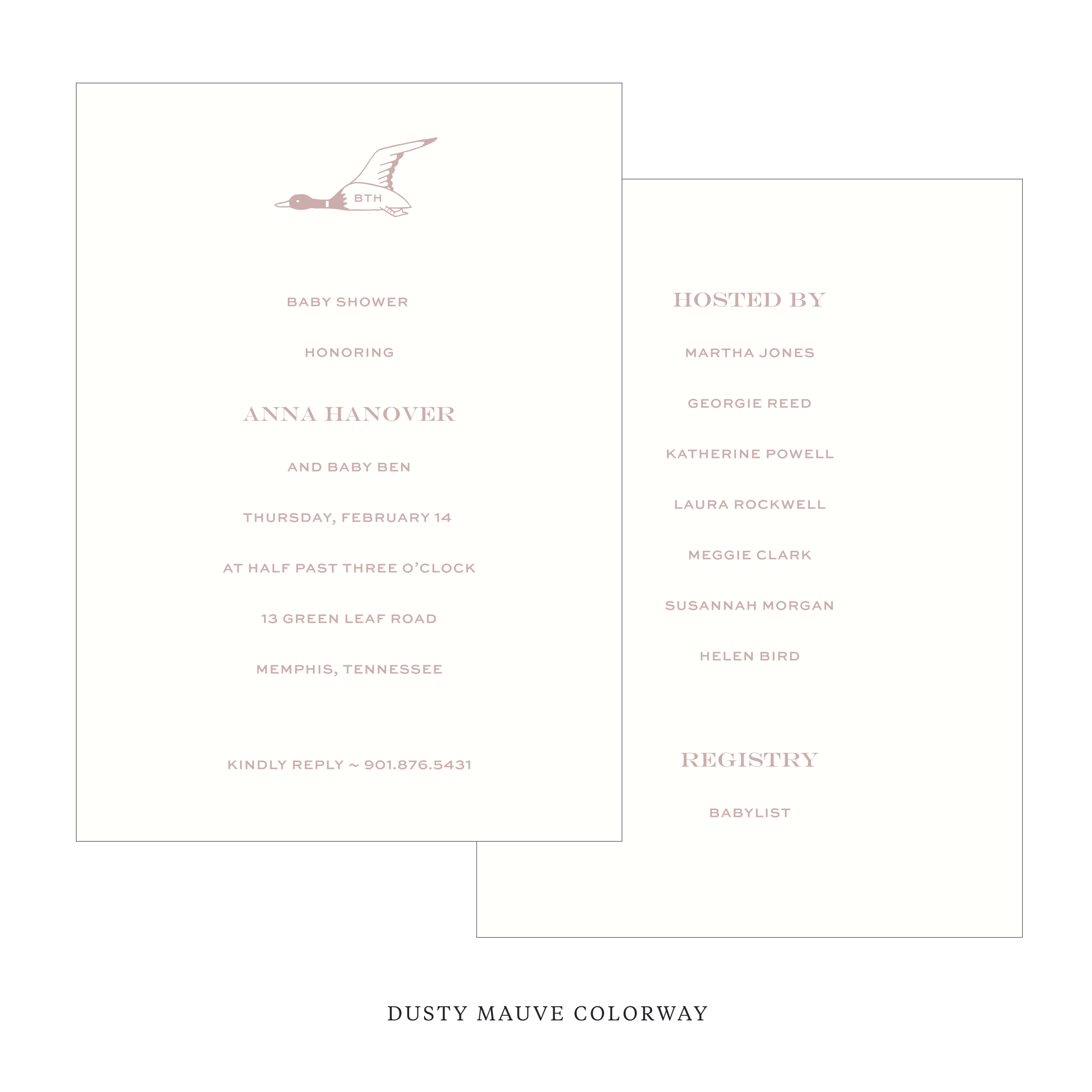 Hampstead Motif Baby Shower Invitation