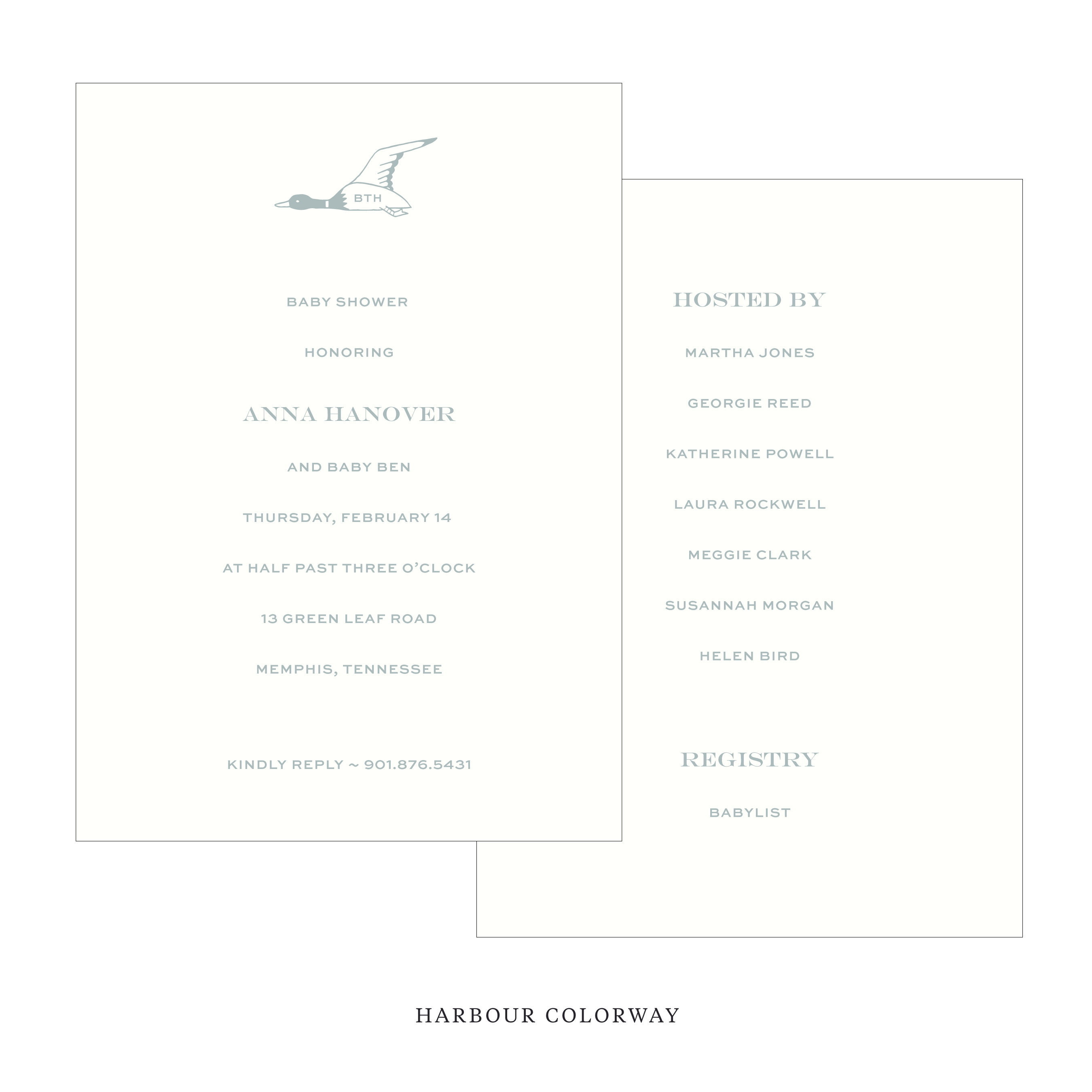 Hampstead Motif Baby Shower Invitation