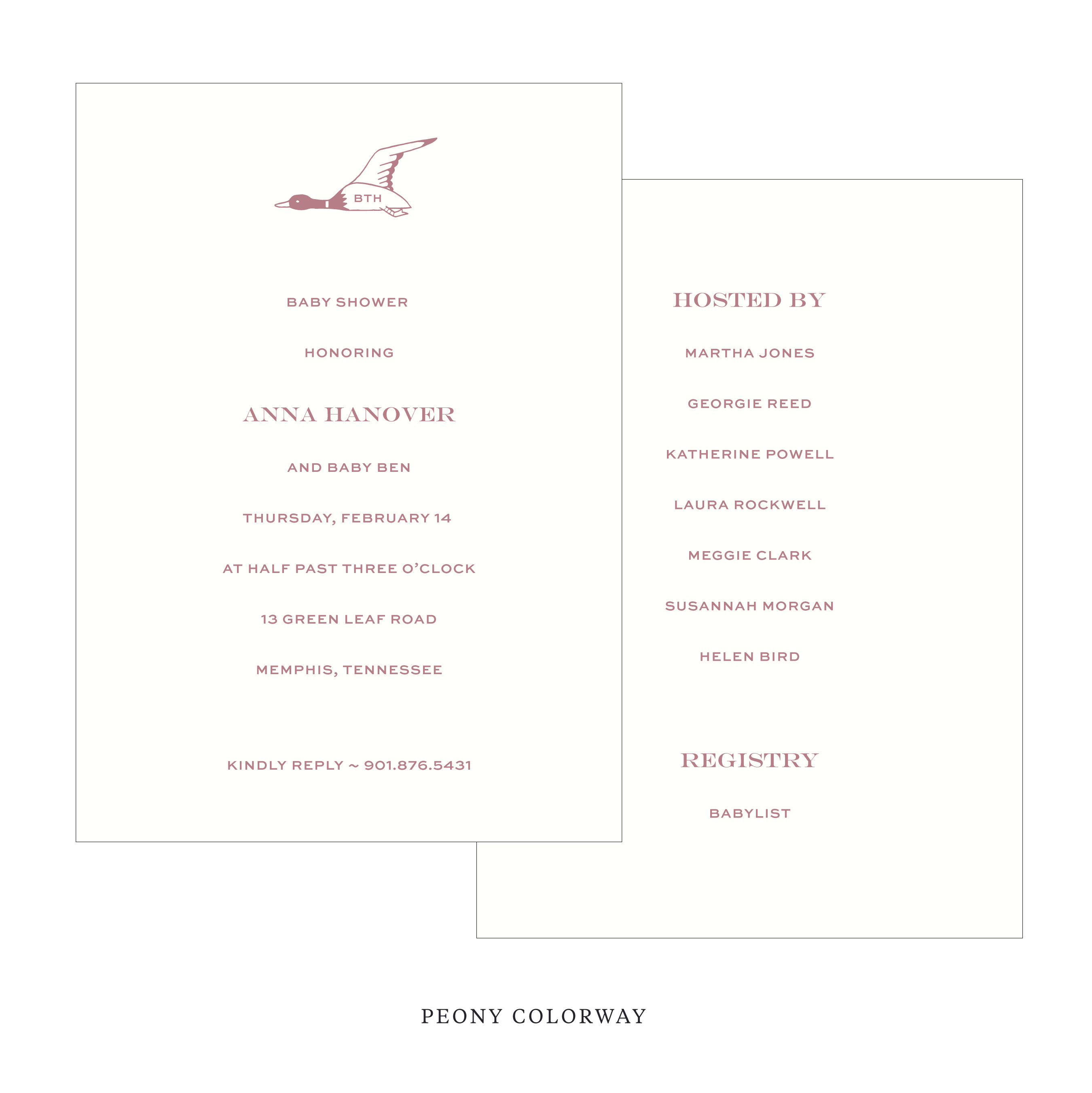 Hampstead Motif Baby Shower Invitation