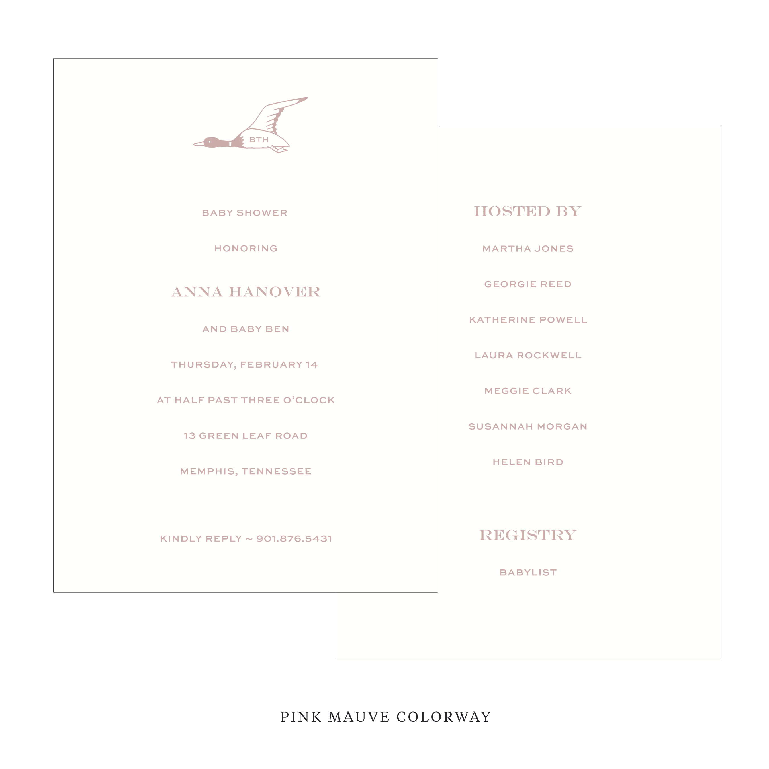 Hampstead Motif Baby Shower Invitation